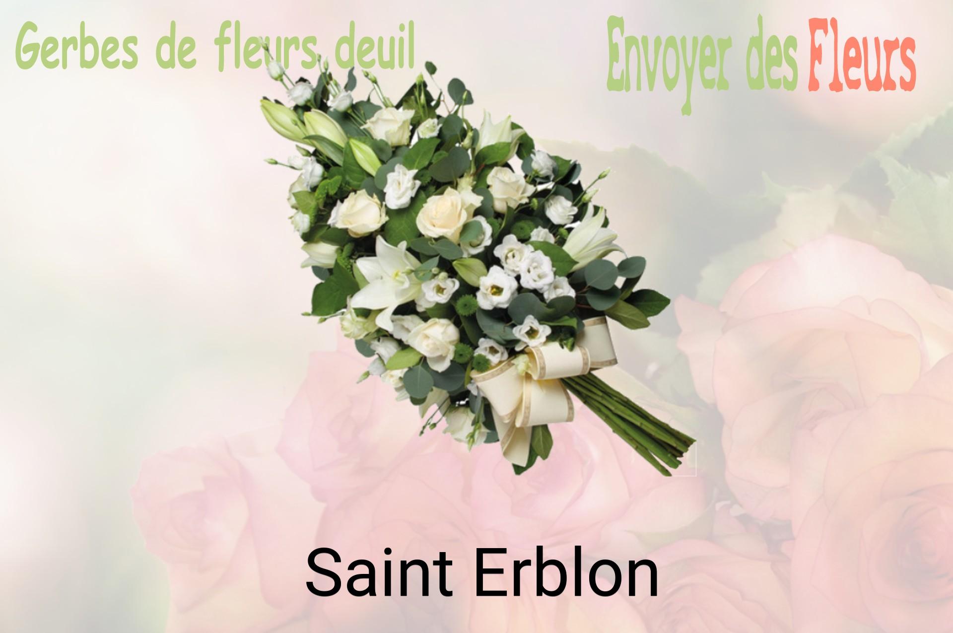 Gerbe de fleurs de deuil livrée à Saint-Erblon